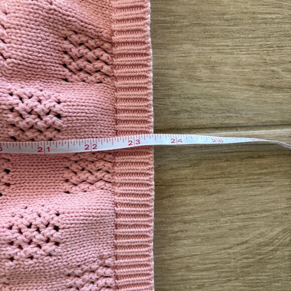 Vintage Gap Cardigan Women's Large Pink Cotton Knit Floral Grandma Cottagecore - Picture 8 of 9